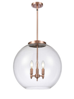 Ballston Three Light Pendant in Antique Copper (405|221-3S-AC-G122-18)