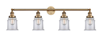 Franklin Restoration Four Light Bath Vanity in Brushed Brass (405|215-BB-G182)