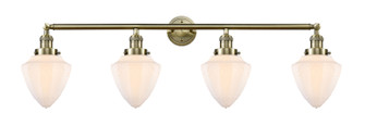 Franklin Restoration Four Light Bath Vanity in Antique Brass (405|215-AB-G661-7)