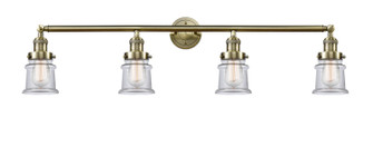 Franklin Restoration Four Light Bath Vanity in Antique Brass (405|215-AB-G182S)