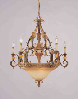 Venetian Eight Light Chandelier in Heirloom Umber (223|V3238-58)