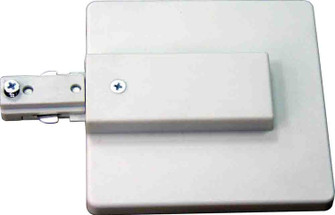 Track Light/Pendant Live End Connector White to Bring Power From Junction Box to Track in White (223|V2714-6)