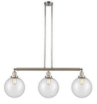 Franklin Restoration Three Light Island Pendant in Polished Nickel (405|213-PN-G204-10)