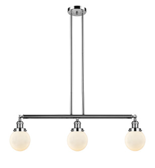 Franklin Restoration Three Light Island Pendant in Polished Nickel (405|213-PN-G201-6)