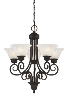 Troy Antique Bronze Five Light Chandelier in Antique Bronze (223|V2535-79)