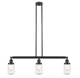 Franklin Restoration Three Light Island Pendant in Oil Rubbed Bronze (405|213-OB-G314)