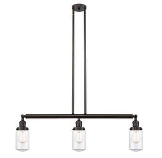 Franklin Restoration Three Light Island Pendant in Oil Rubbed Bronze (405|213-OB-G312)