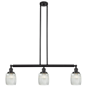 Franklin Restoration Three Light Island Pendant in Oil Rubbed Bronze (405|213-OB-G302)