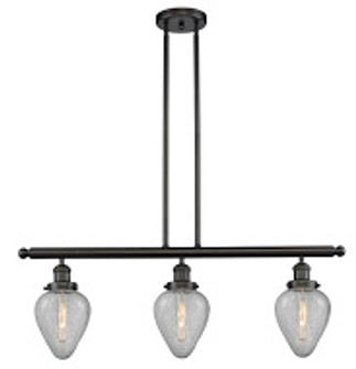 Franklin Restoration Three Light Island Pendant in Oil Rubbed Bronze (405|213-OB-G165)