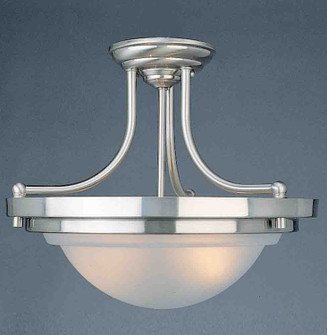 Ceiling Mount Brushed Nickel Two Light Semi Flush Ceiling Mount or Chain Hung in Brushed Nickel (223|V2172-33)