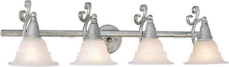 Toledo Platinum Rust Four Light Bath Room Light Mounts up or Down in Platinum Rust (223|V1774-85)