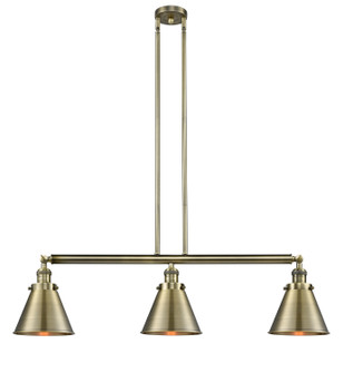 Franklin Restoration Three Light Island Pendant in Antique Brass (405|213-AB-M13-AB)