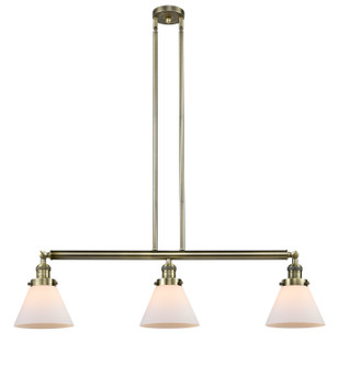 Franklin Restoration Three Light Island Pendant in Antique Brass (405|213-AB-G41)