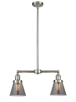 Franklin Restoration Two Light Island Pendant in Brushed Satin Nickel (405|209-SN-G63)