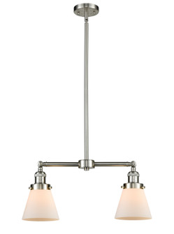 Franklin Restoration Two Light Island Pendant in Brushed Satin Nickel (405|209-SN-G61)