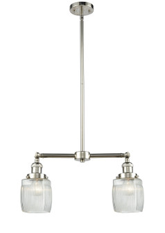 Franklin Restoration Two Light Island Pendant in Polished Nickel (405|209-PN-G302)