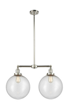 Franklin Restoration Two Light Island Pendant in Polished Nickel (405|209-PN-G204-12)