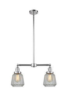 Franklin Restoration Two Light Island Pendant in Polished Chrome (405|209-PC-G142)