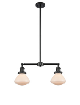 Franklin Restoration Two Light Island Pendant in Matte Black (405|209-BK-G321)