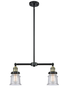 Franklin Restoration Two Light Island Pendant in Black Antique Brass (405|209-BAB-G184S)