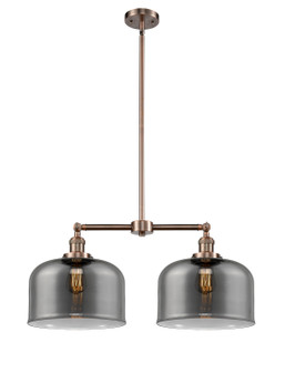 Franklin Restoration Two Light Island Pendant in Antique Copper (405|209-AC-G73-L)