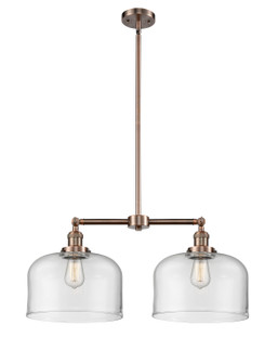 Franklin Restoration Two Light Island Pendant in Antique Copper (405|209-AC-G72-L)