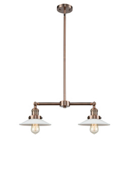 Franklin Restoration Two Light Island Pendant in Antique Copper (405|209-AC-G1)