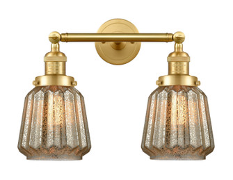 Franklin Restoration Two Light Bath Vanity in Satin Gold (405|208-SG-G146)