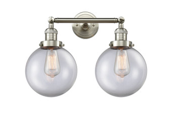 Franklin Restoration Two Light Bath Vanity in Brushed Satin Nickel (405|208L-SN-G202-8)