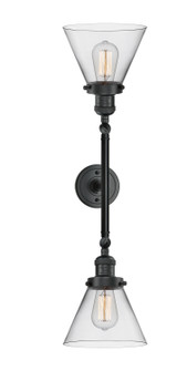 Franklin Restoration LED Bath Vanity in Matte Black (405|208L-BK-G42-LED)