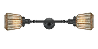 Franklin Restoration Two Light Bath Vanity in Matte Black (405|208L-BK-G146)