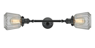 Franklin Restoration LED Bath Vanity in Matte Black (405|208L-BK-G142-LED)