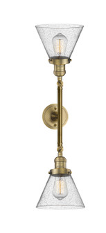 Franklin Restoration Two Light Bath Vanity in Brushed Brass (405|208L-BB-G44)
