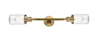 Franklin Restoration Two Light Bath Vanity in Brushed Brass (405|208L-BB-G314)