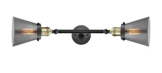 Franklin Restoration Two Light Bath Vanity in Black Antique Brass (405|208L-BAB-G63)