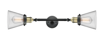 Franklin Restoration Two Light Bath Vanity in Black Antique Brass (405|208L-BAB-G62)