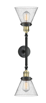 Franklin Restoration Two Light Bath Vanity in Black Antique Brass (405|208L-BAB-G44)