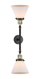 Franklin Restoration Two Light Bath Vanity in Black Antique Brass (405|208L-BAB-G41)