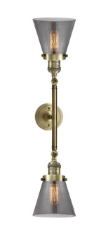 Franklin Restoration Two Light Bath Vanity in Antique Brass (405|208L-AB-G63)