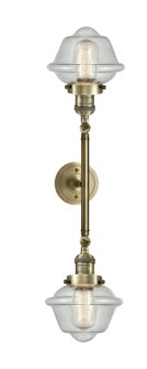 Franklin Restoration Two Light Bath Vanity in Antique Brass (405|208L-AB-G534)