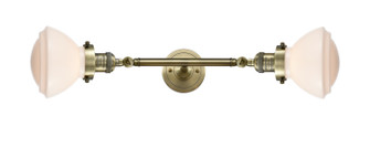 Franklin Restoration Two Light Bath Vanity in Antique Brass (405|208L-AB-G321)