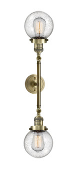 Franklin Restoration LED Bath Vanity in Antique Brass (405|208L-AB-G204-6-LED)