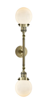 Franklin Restoration LED Bath Vanity in Antique Brass (405|208L-AB-G201-6-LED)
