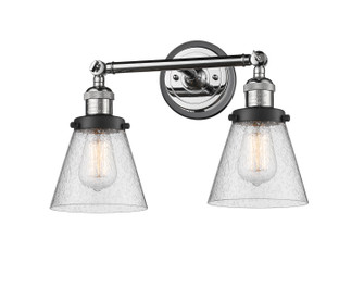 Franklin Restoration Two Light Bath Vanity in Polished Chrome (405|208BP-PCBK-G64)