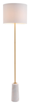 Titan One Light Floor Lamp in White, Brass (339|56133)