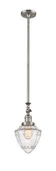 Franklin Restoration One Light Mini Pendant in Brushed Satin Nickel (405|206-SN-G664-7)