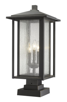 Aspen Three Light Outdoor Pier Mounted Fixture in Oil Rubbed Bronze (224|554PHXLS-SQPM-ORB)