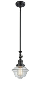 Franklin Restoration One Light Mini Pendant in Matte Black (405|206-BK-G532)