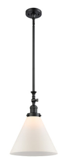 Franklin Restoration One Light Mini Pendant in Matte Black (405|206-BK-G41-L)
