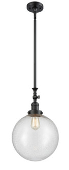 Franklin Restoration One Light Mini Pendant in Matte Black (405|206-BK-G204-12)